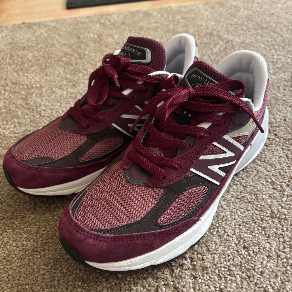 New Balance 990v6 MiUSA Teddy Santis Burgundy Tan